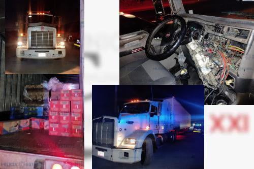 Recuperan en Huehuetoca camión robado con carga valuada en más de medio millón de pesos